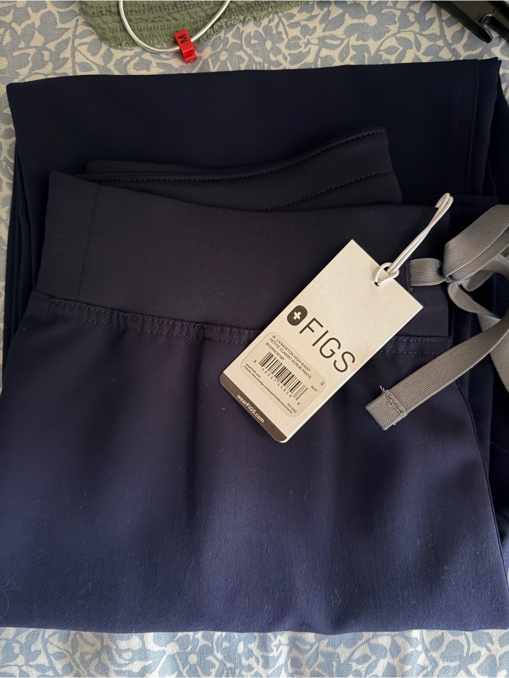 Figs Navy Medical Scrub Pants with Drawstring